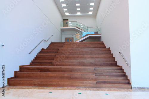 Wooden Stairs with long background and other stairs