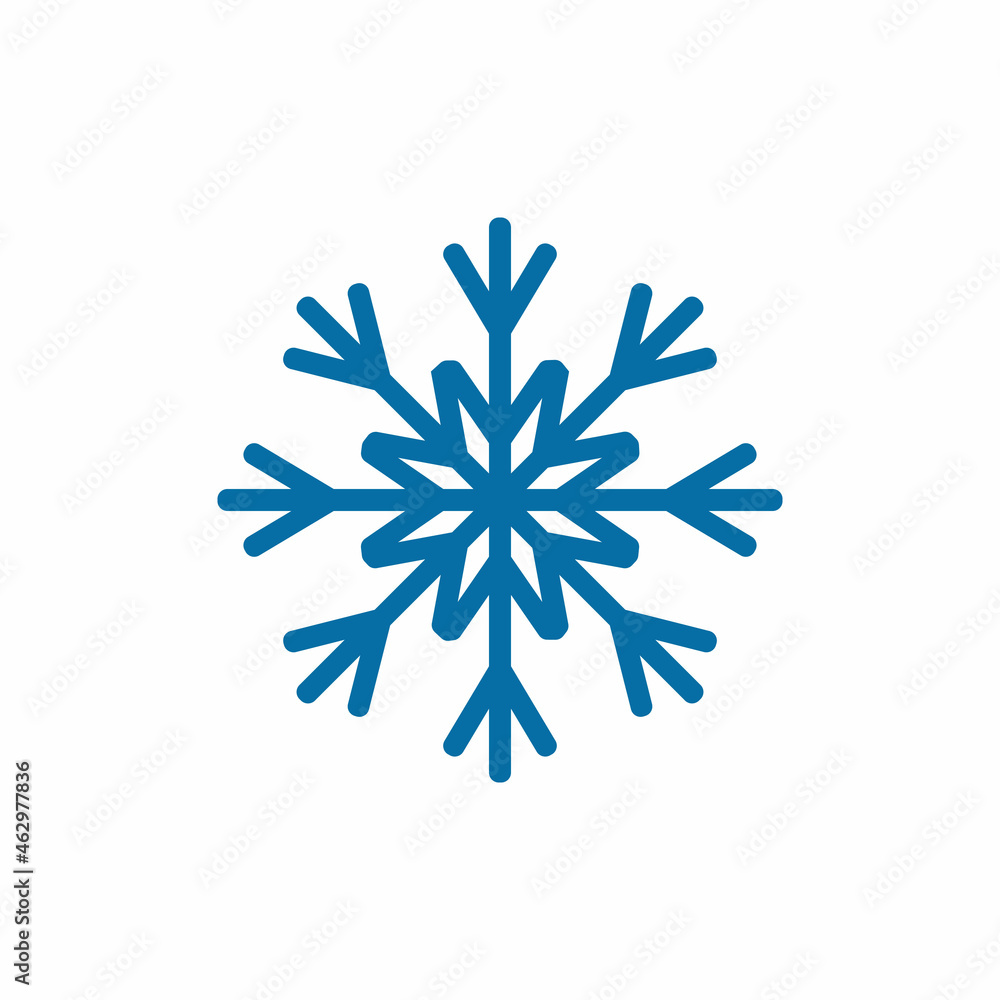 Decorative blue snowflake on white background. New year design element, frost symbol. Vector illustration. Decorative blue snowflake on white background. New year design element, frost symbol. Vector illustration.