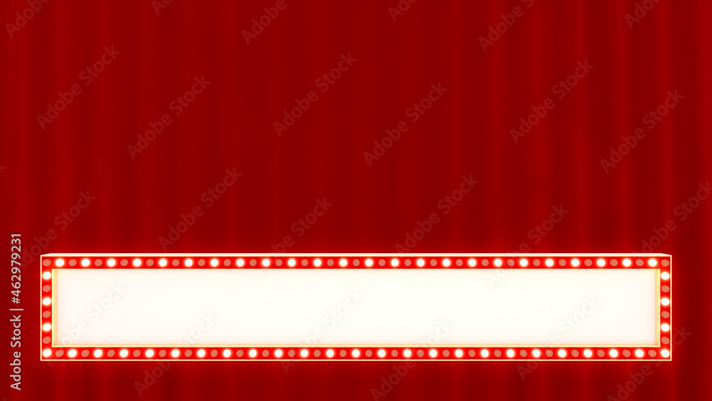 華やかな劇場の看板風背景 テロップベース Stock イラスト Adobe Stock