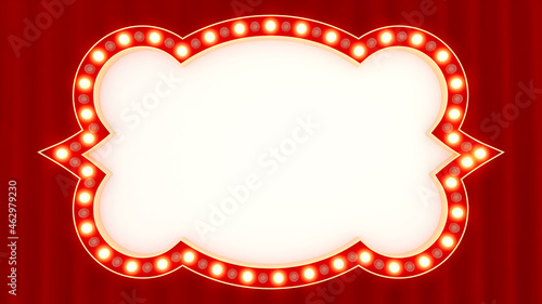 華やかな劇場の看板風背景