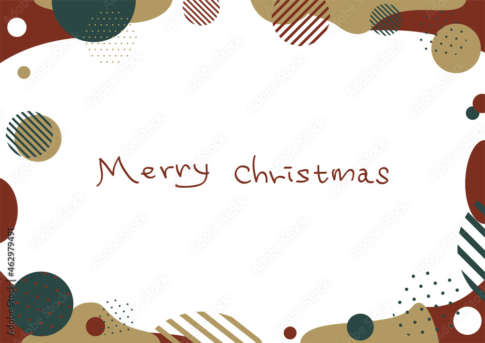 クリスマスカラーのドット幾何学フレーム クリスマスカラーのドット幾何学フレーム