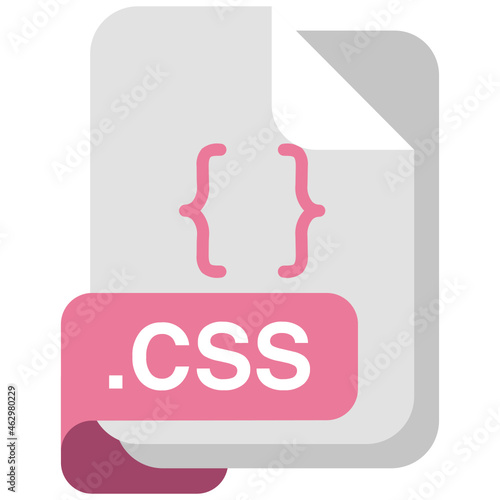 css file flat icon