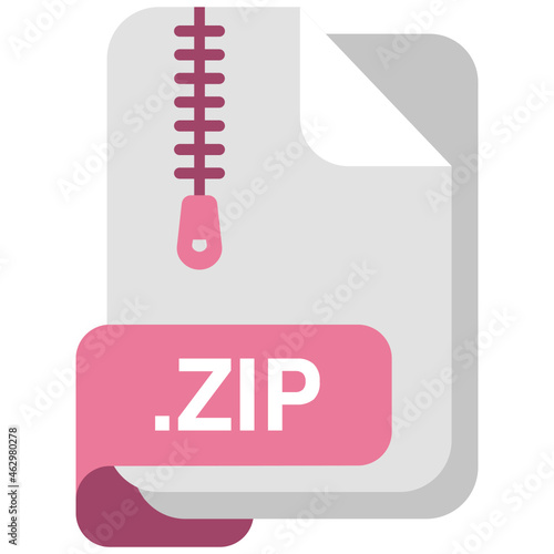 zip file flat icon