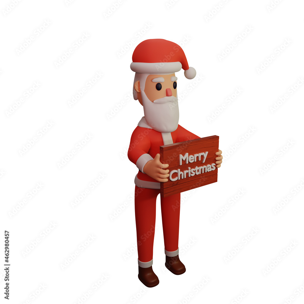 santa character with christmas and new year concept santa character with christmas and new year concept
