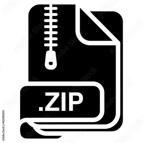 zip file glyph icon