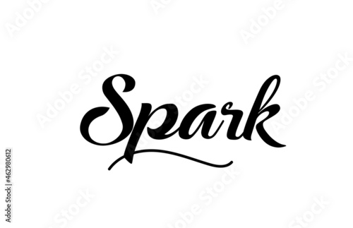 Spark hand written text word for design. Can be used for a logo