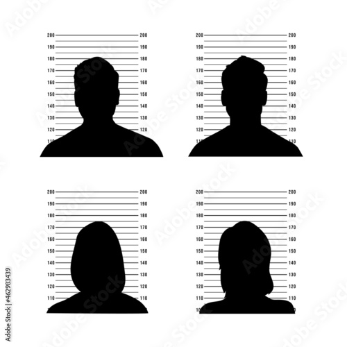 Police lineup or mugshot set. vector