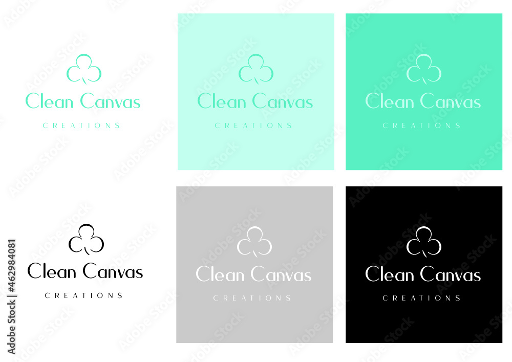 logo template cotton clean canvas creations text editable logo template cotton clean canvas creations text editable