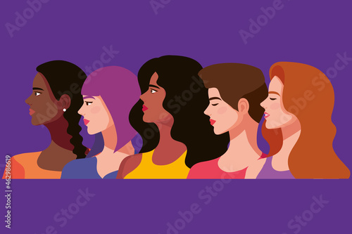 five beautiful women characters