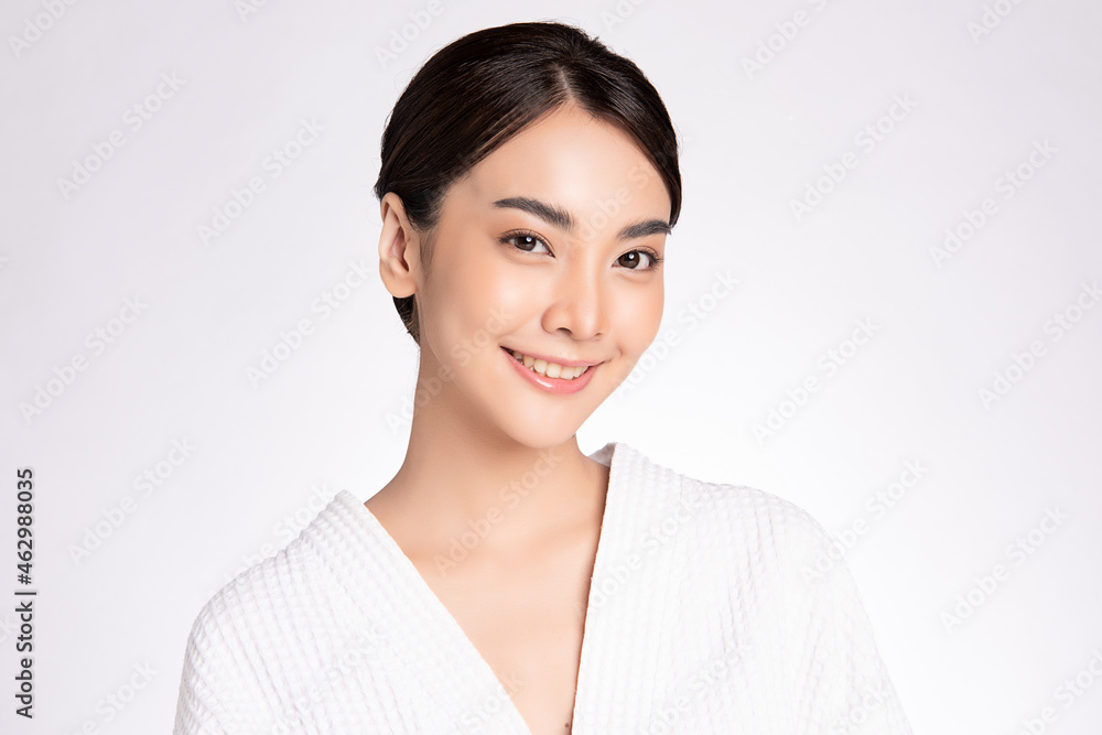 Beautiful young asian woman with clean fresh skin on white background, Face care, Facial treatment, Cosmetology, beauty and spa, Asian women portrait. Beautiful young asian woman with clean fresh skin on white background, Face care, Facial treatment, Cosmetology, beauty and spa, Asian women portrait.