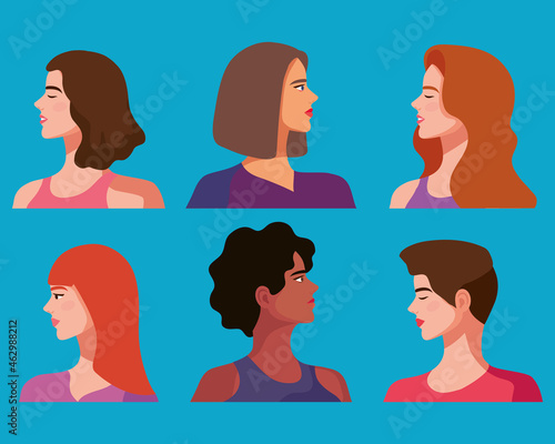 six beautiful women characters