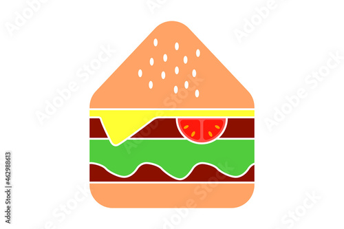 simple house and burger logo