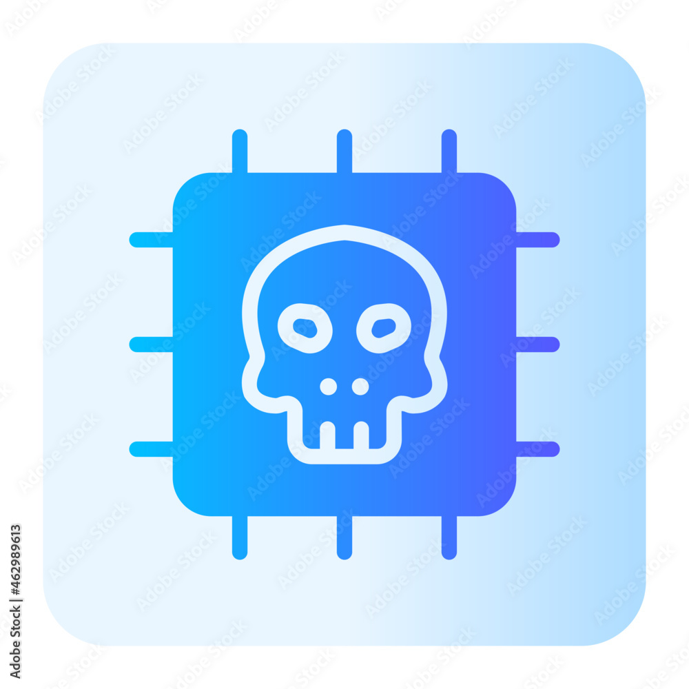 chip malware gradient icon chip malware gradient icon