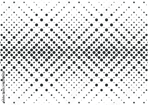 Abstract black and white dots halftone background