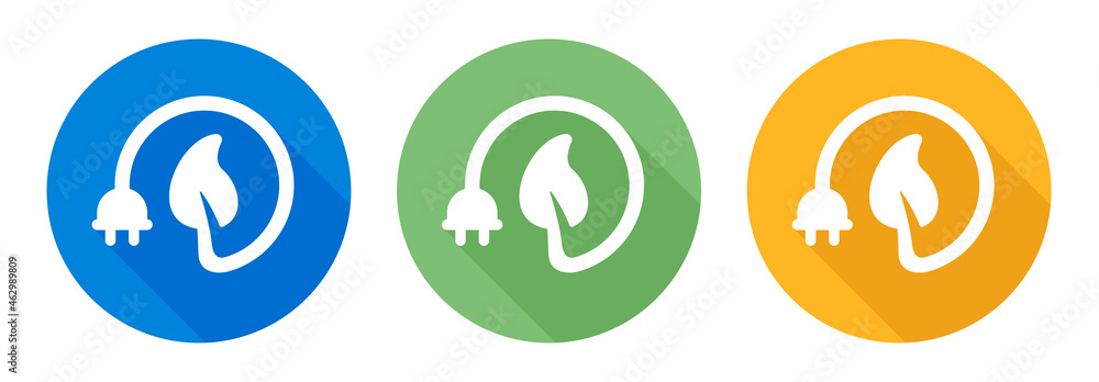 Green energy icon sign. Renewable electricity symbol vector illustration. Green energy icon sign. Renewable electricity symbol vector illustration.
