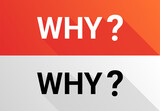 Why Question Mark banner vector.