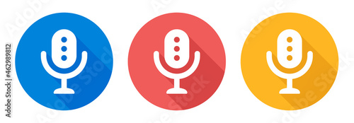 Microphone audio sound icon symbol design.