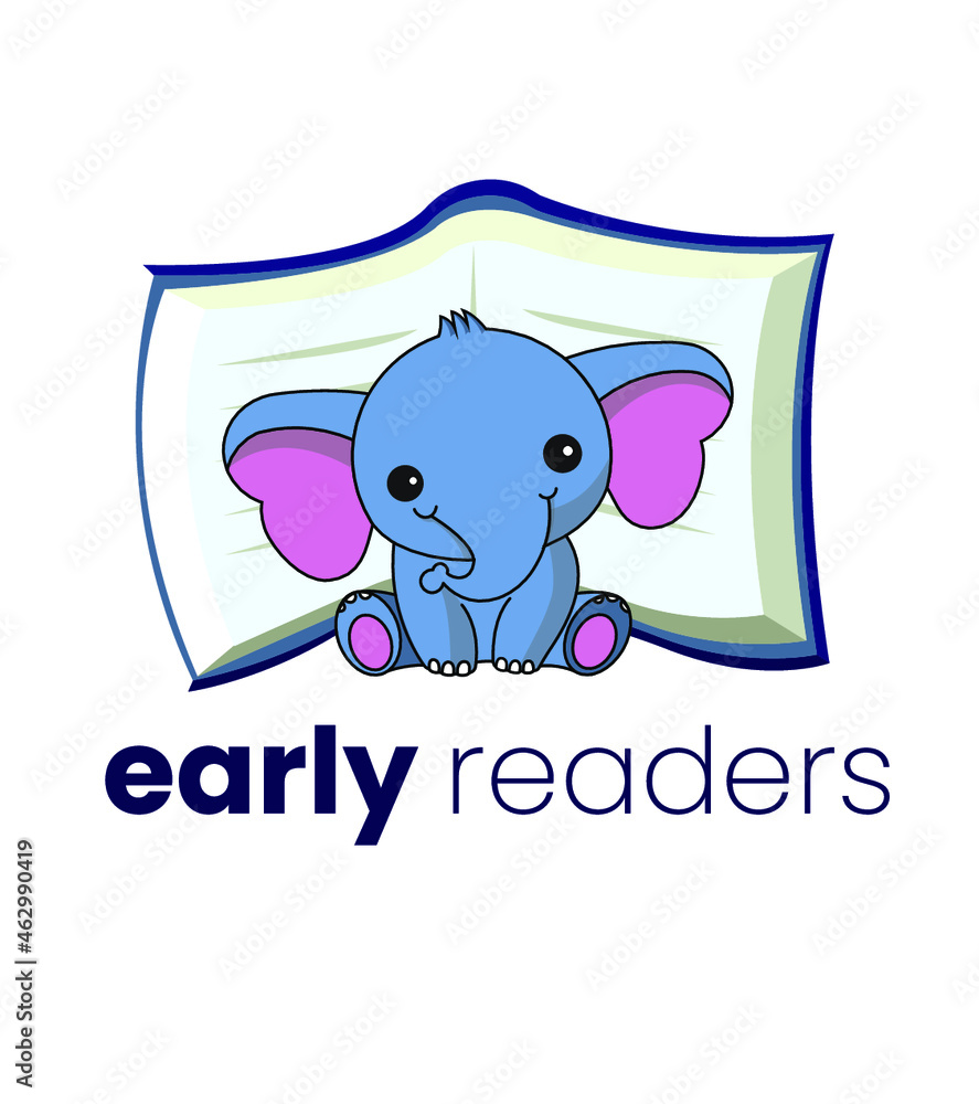 children reading logo