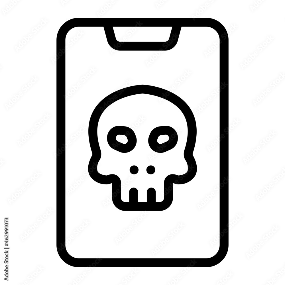 mobile ransomware line icon mobile ransomware line icon