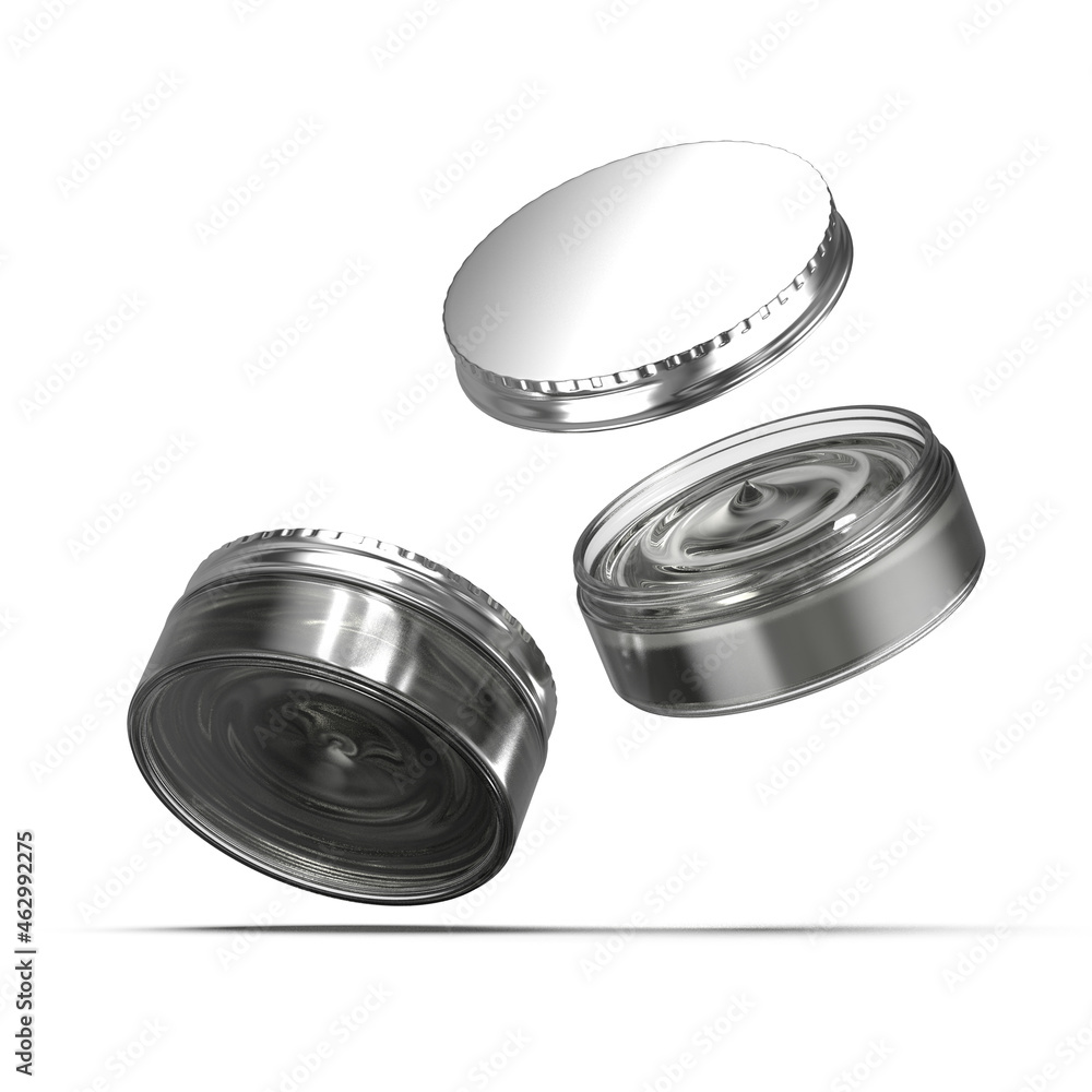Blank Two Glass Transparent Jar with Cream Blank Two Glass Transparent Jar with Cream