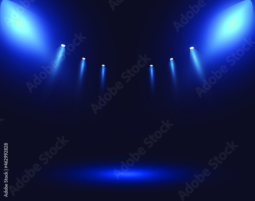 Bright stadium arena lights. Sports stadium with lights, eps 10.