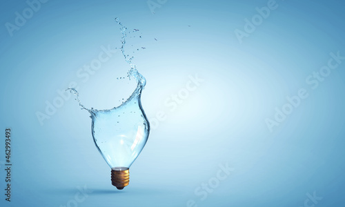 Light bulb from water splash