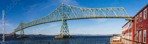 Astoria–Megler Bridge in panorama  photo