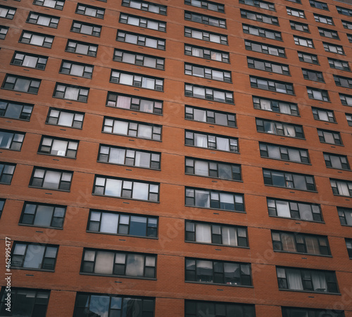 facade of a residential building in Brooklyn New York City urban windows  © Alberto GV PHOTOGRAP