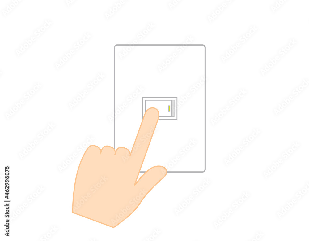 蛍光灯の電源スイッチ ベクターイラスト 蛍光灯の電源スイッチ ベクターイラスト