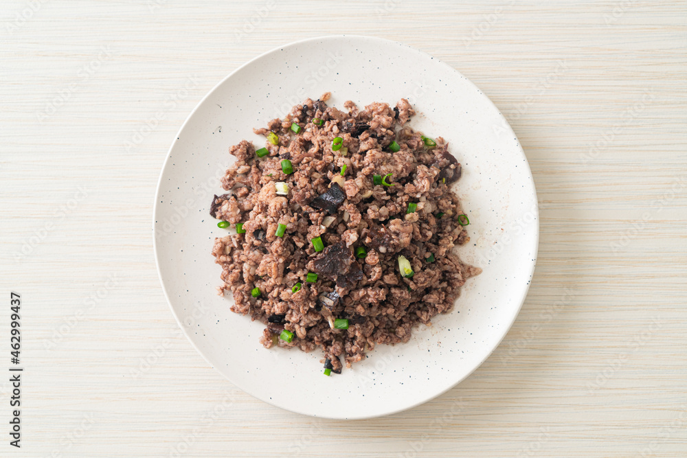 Stir-fried Chinese Olives with Minced Pork Stir-fried Chinese Olives with Minced Pork