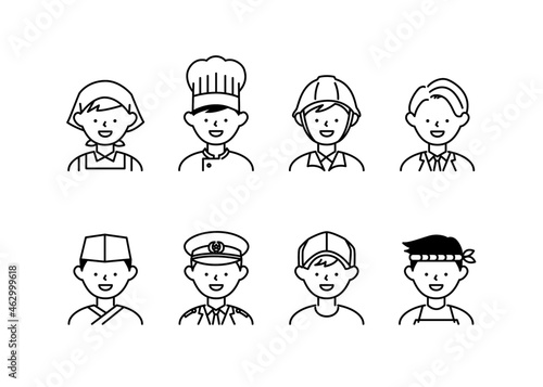 いろいろな職業の人々