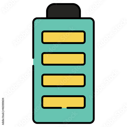 A unique design icon of mobile battery