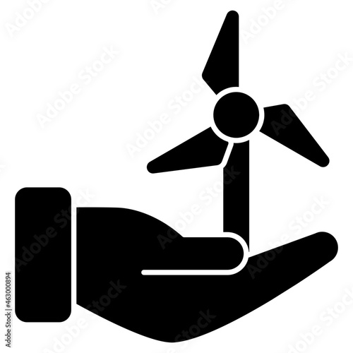 An editable design icon of wind turbine