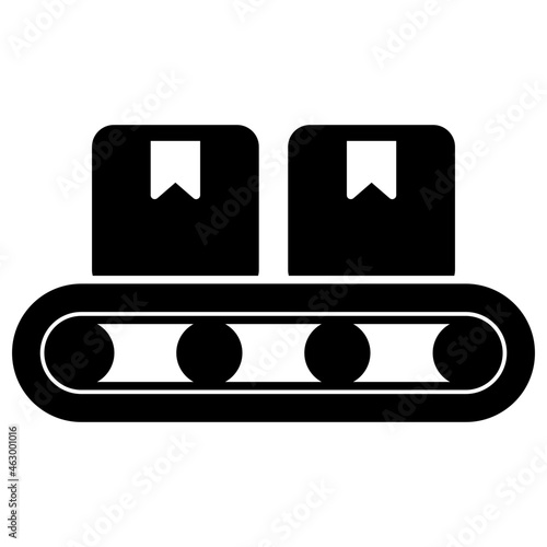 A perfect design icon of conveyor belt