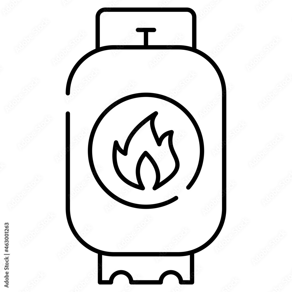 Trendy design icon of gas cylinder Trendy design icon of gas cylinder
