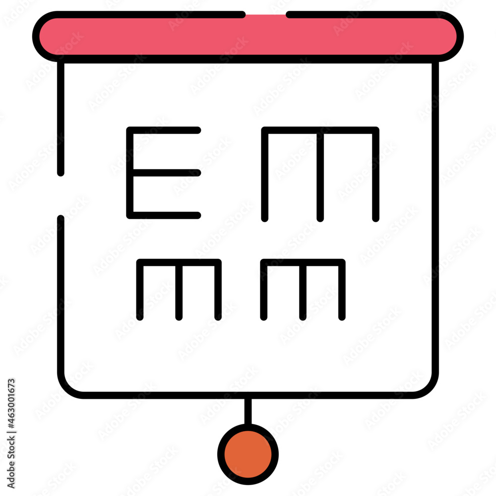 A unique design icon of eyesight test A unique design icon of eyesight test