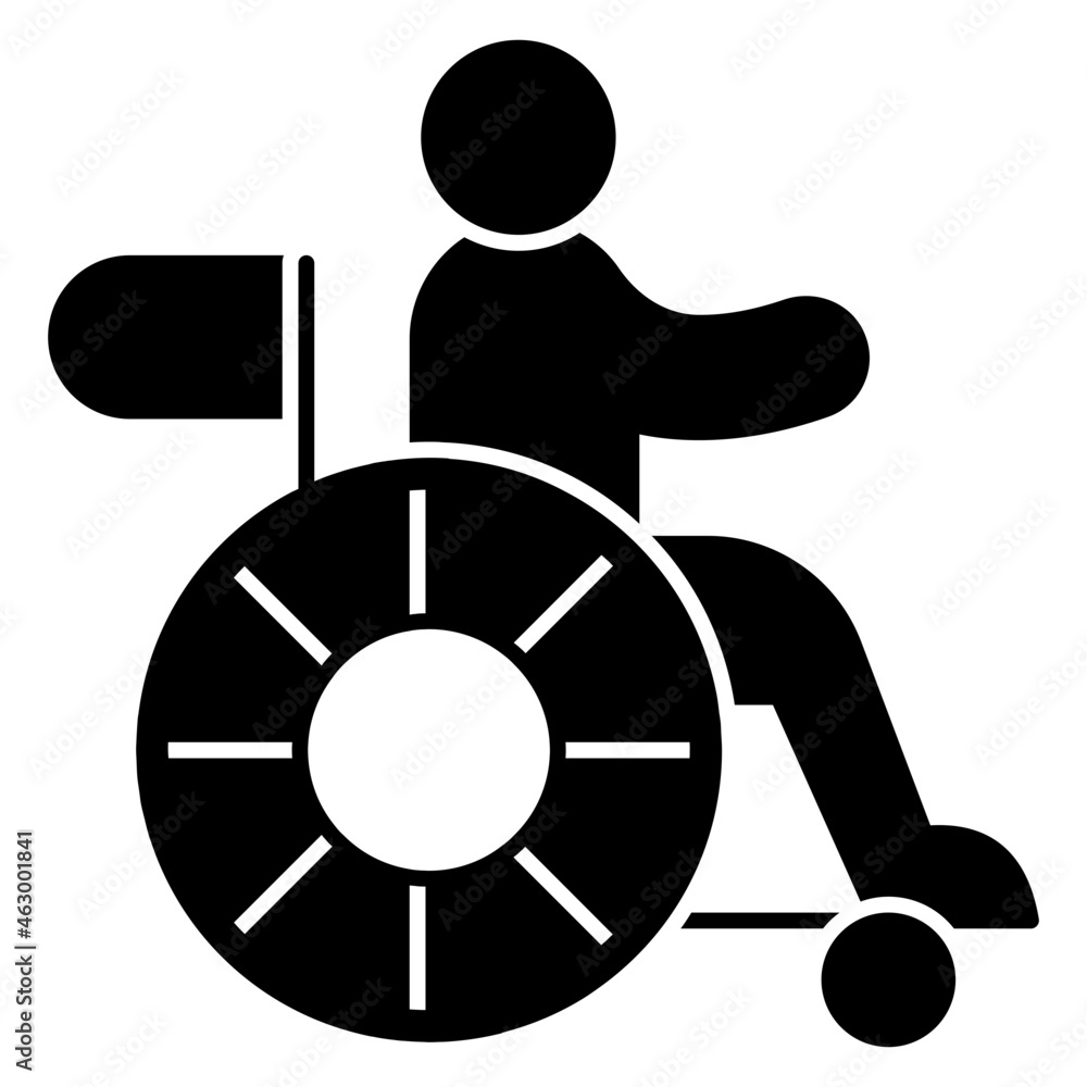 A unique design icon of wheelchair A unique design icon of wheelchair