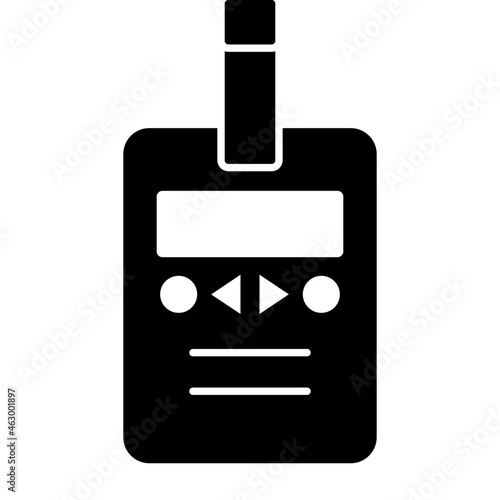 Sugar test machine icon, solid design of glucometer