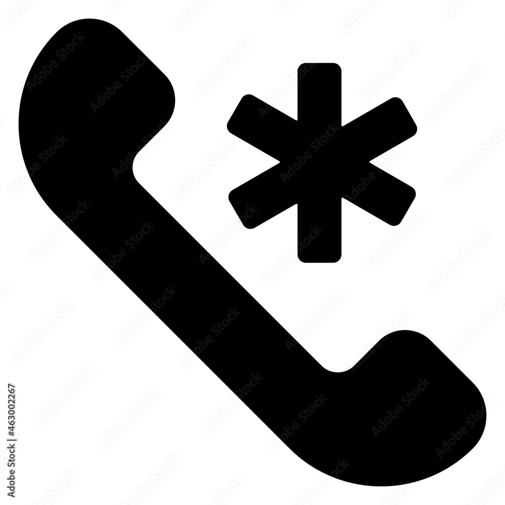 Medical emergency call icon in modern style Medical emergency call icon in modern style