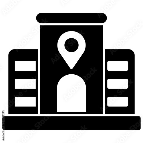 Medical center icon, hospital building 