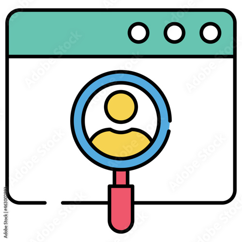 Trendy design icon of search person
