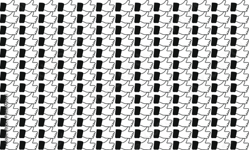 black and white thumb sup effect pattern background