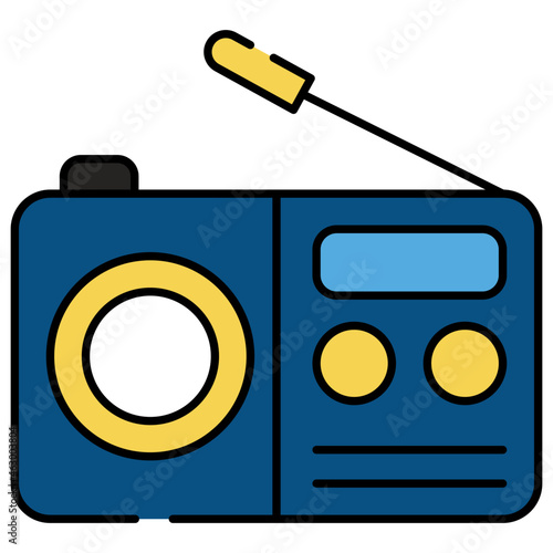 A trendy vector design of radio
