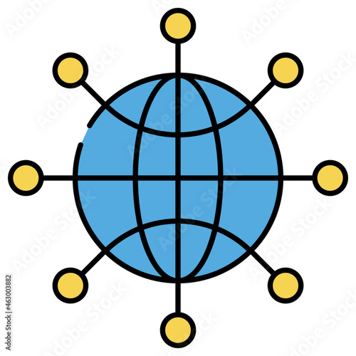 A unique design icon of globalization