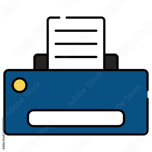 A premium download icon of printer