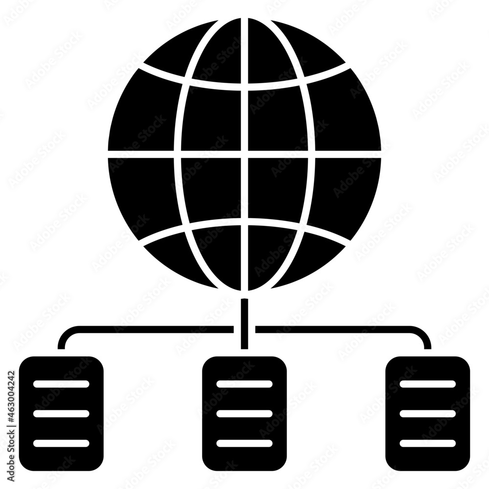 Globe with connections showing concept of global network Globe with connections showing concept of global network