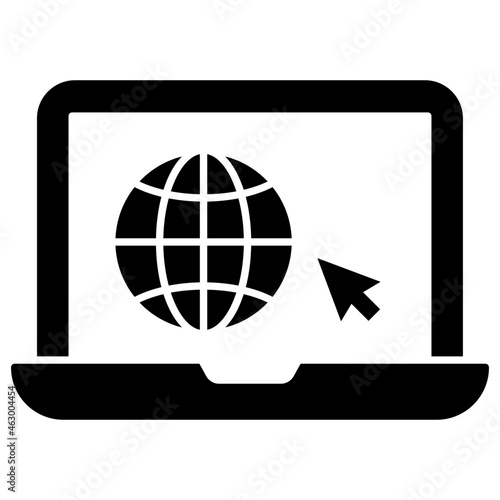 A unique design icon of web browsing