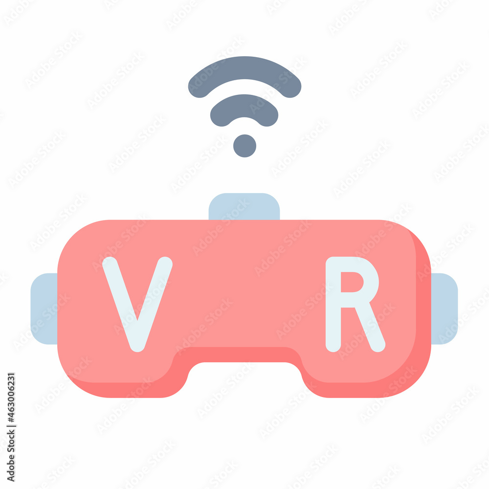 vr virtual glasses single isolated icon with flat style vr virtual glasses single isolated icon with flat style