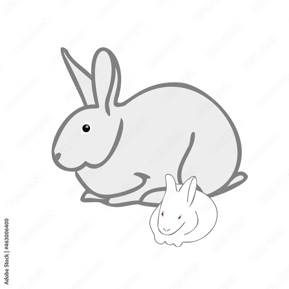 rabbit with small rabbits rabbit with small rabbits