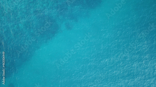 Aerial shot of blue sea water in Rayong, Thailand.